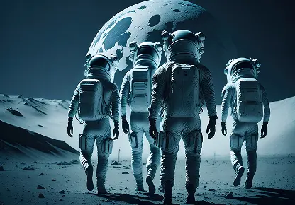 Astronauts on the Moon